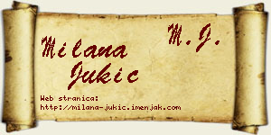 Milana Jukić vizit kartica